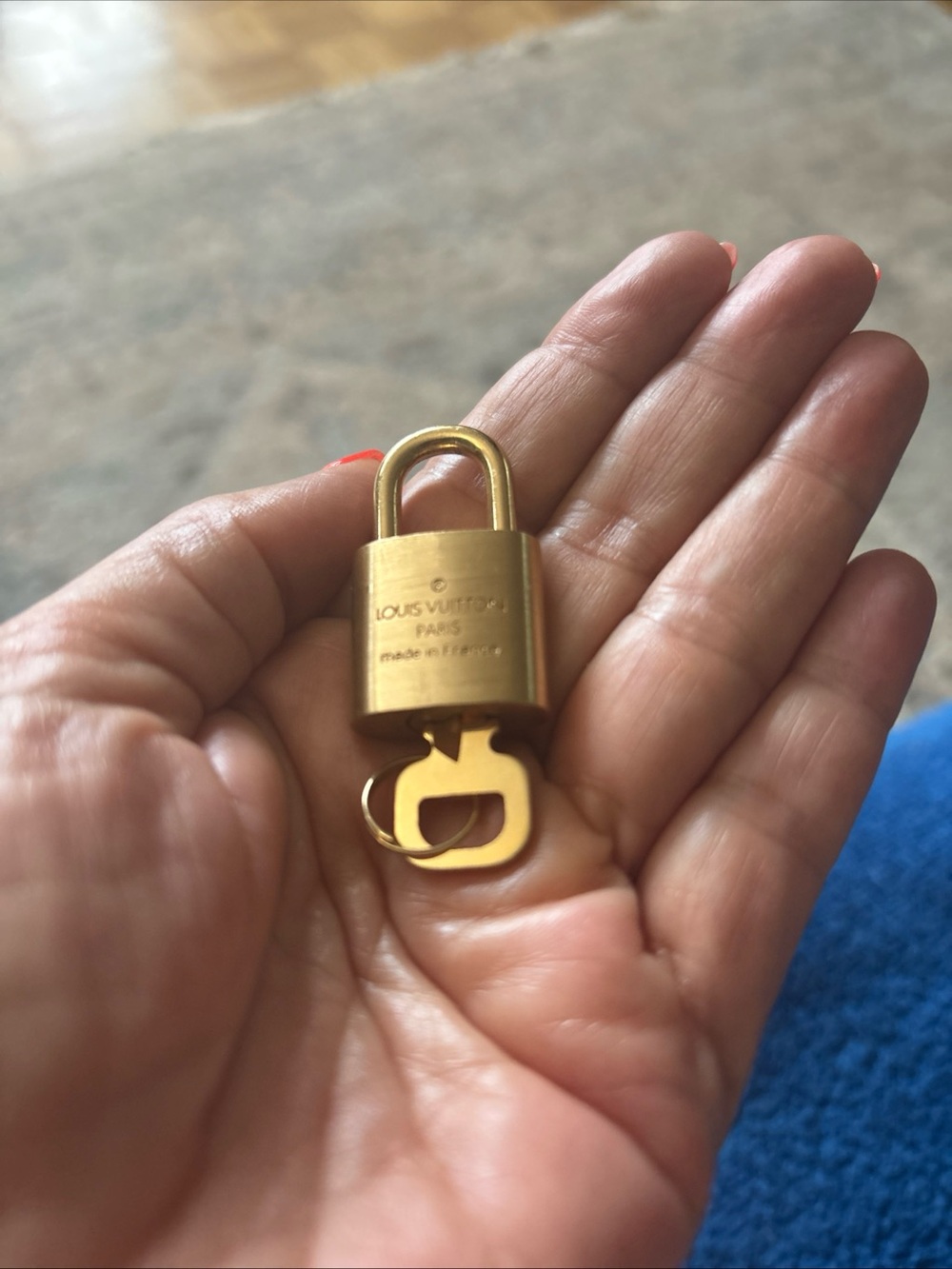Louis Vuitton Gold-tone Padlock and Key Charm